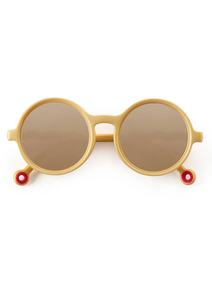 Óculos de Sol Redondos para Crianças Medallion Gold 3-5Y por atacado de Olivio & Co