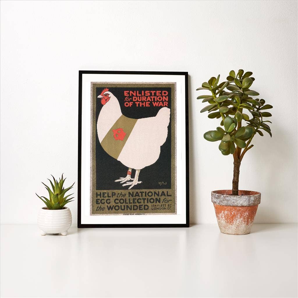 Found Image Press - Wholesale Art Print - Art Print PO-74 World War I Poster for Egg Collection1
