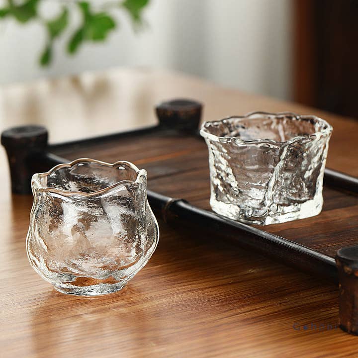Gohobi Handmade Wabi Sabi Round ans Square Glass Tea Cup for wholesale by Gohobi (We cover U.S. import duties)