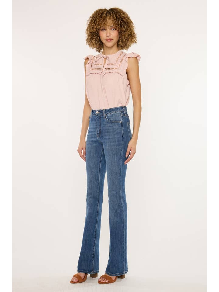 GEMIDDELDE OPEN PACK HIGH RISE BOOTCUT JEANS-KC70005M voor groothandel op Faire3