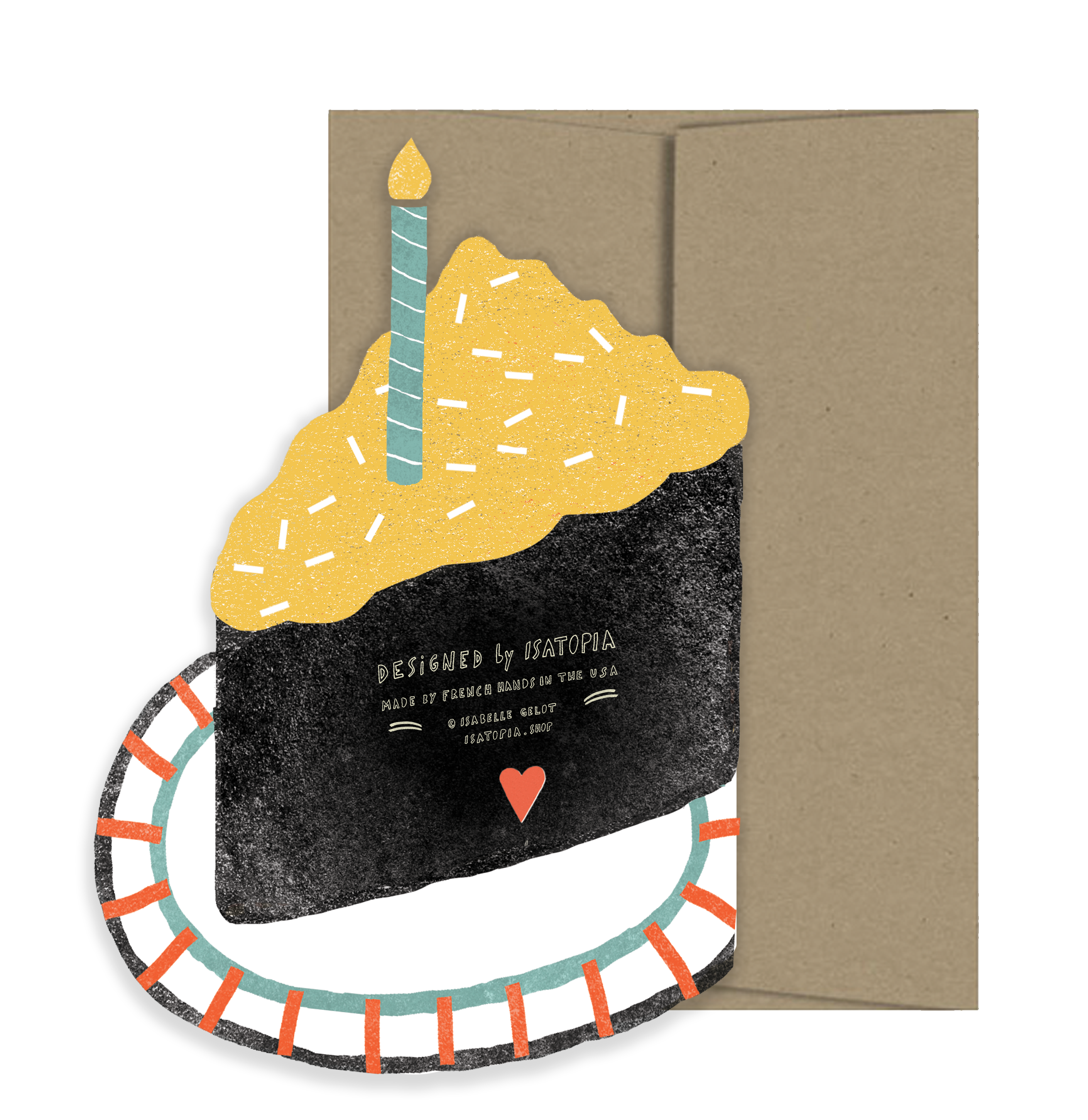 Isatopia - Wholesale Birthday Card - Piece of Cake - Die Cut Birthday Card1
