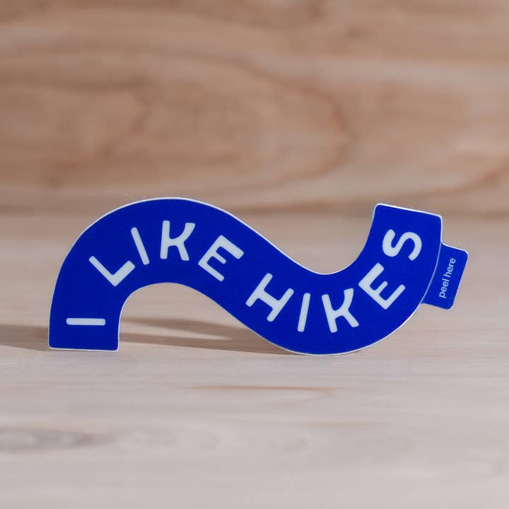 I Like Hikes Sticker | Vinyl Sticker | Blue for wholesale by Endless August Supply Co.