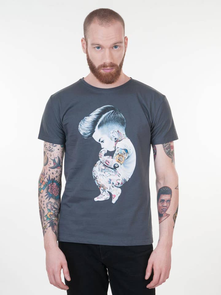 Rockabilly2.0 Basic T-Shirt aus Baumwolle für den Großhandel von siamoises