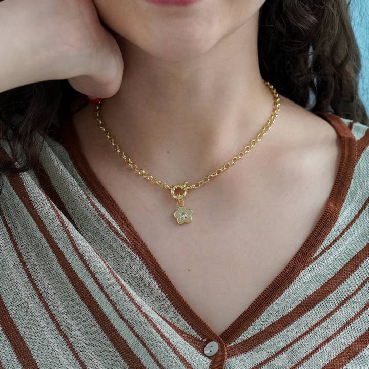 Junk Jewels Ltd - Wholesale Pendant/charm necklace - Retro Multi-Charm Chunky Chain Necklace4