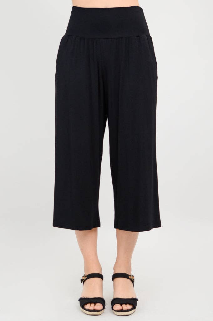Blue Sky Clothing Co LLC - Wholesale Pants - Women's - Gaylene Capri, Black, Bamboo1