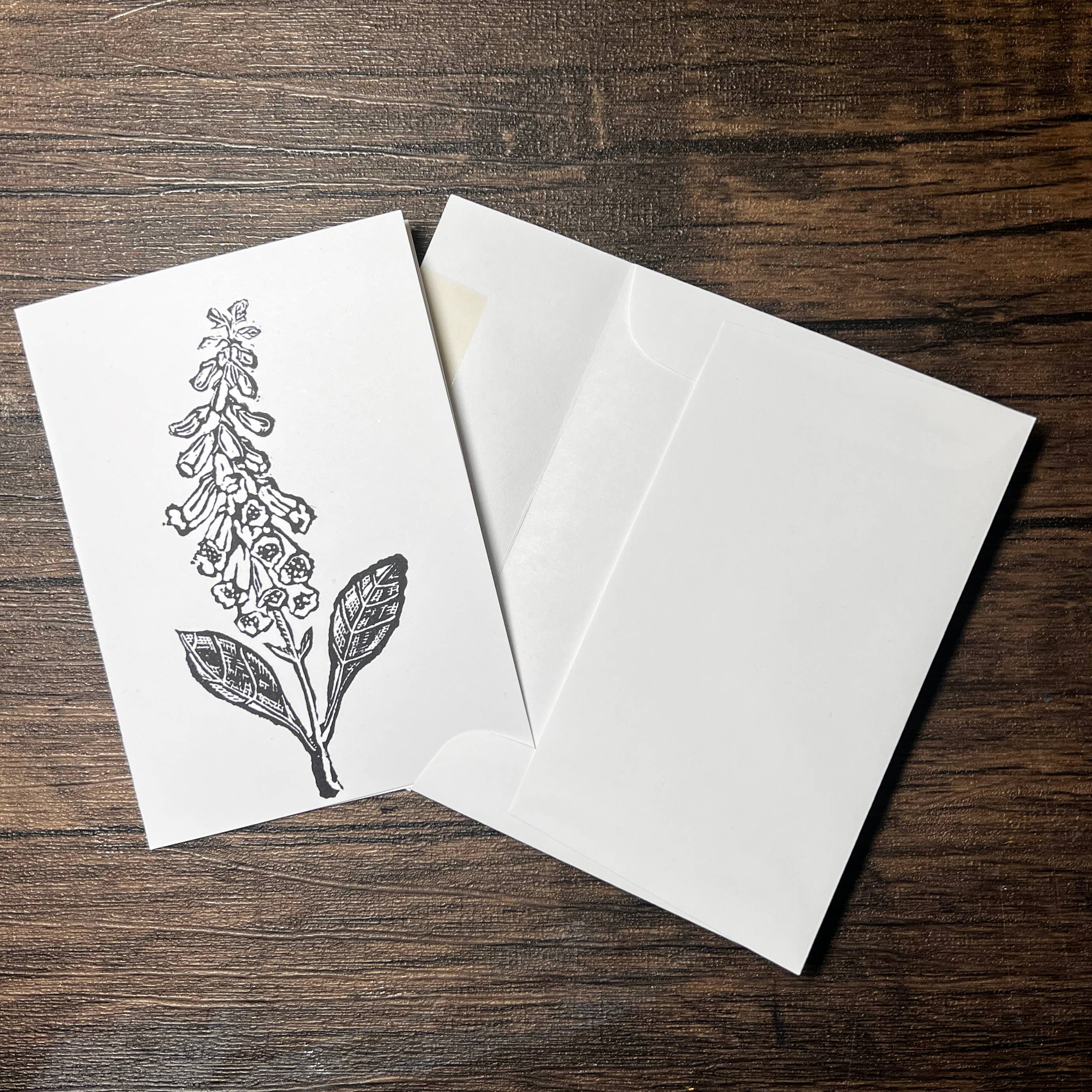 Dragonduck Creations - Wholesale Everyday Greeting Card - Foxglove Greeting Card 2