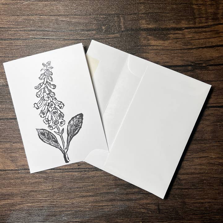 Dragonduck Creations - Wholesale Everyday Greeting Card - Foxglove Greeting Card 2