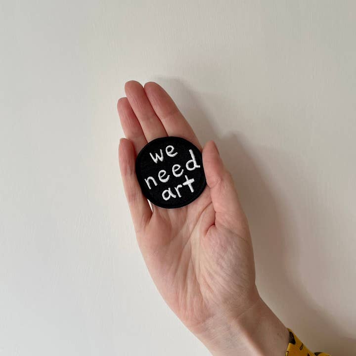 We Need Art 2" Embroidered Patch for wholesale by Ramona Muse Lambert
