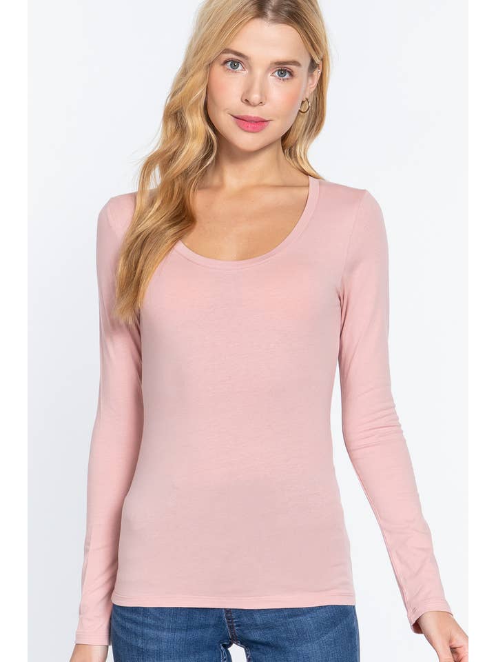 Vanilla Monkey - Wholesale Knit Top - Women's - Long Sleeve Scoop Neck Basic Top7