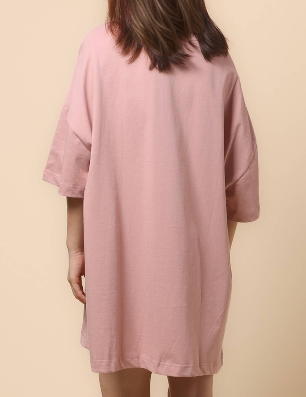 Sweetkama - Wholesale Dress - Women's - Ladies Soild Color Tee Mini Dress SKD4682