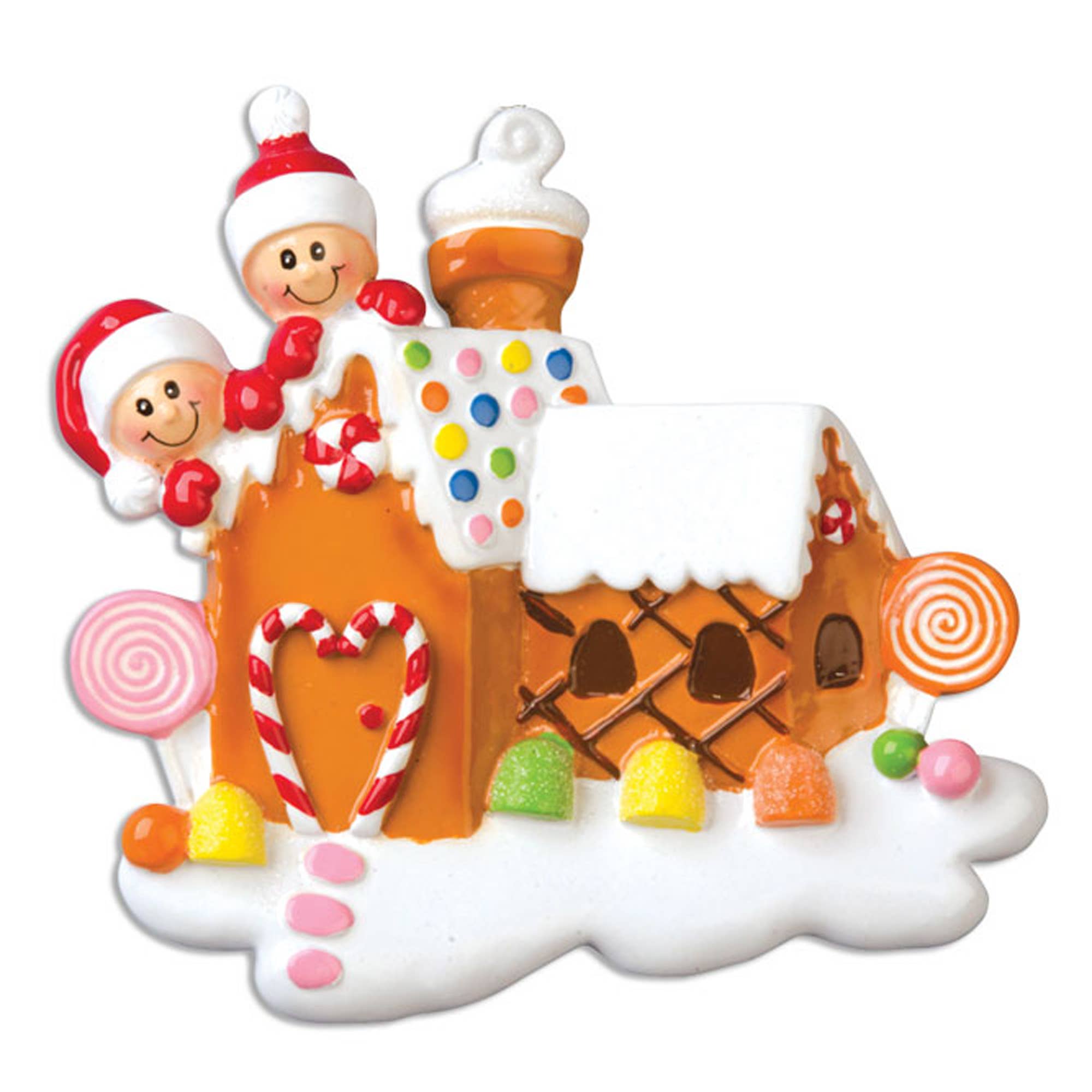 PolarX Ornaments - Wholesale Ornament - Gingerbread House Family Personalized Ornament0