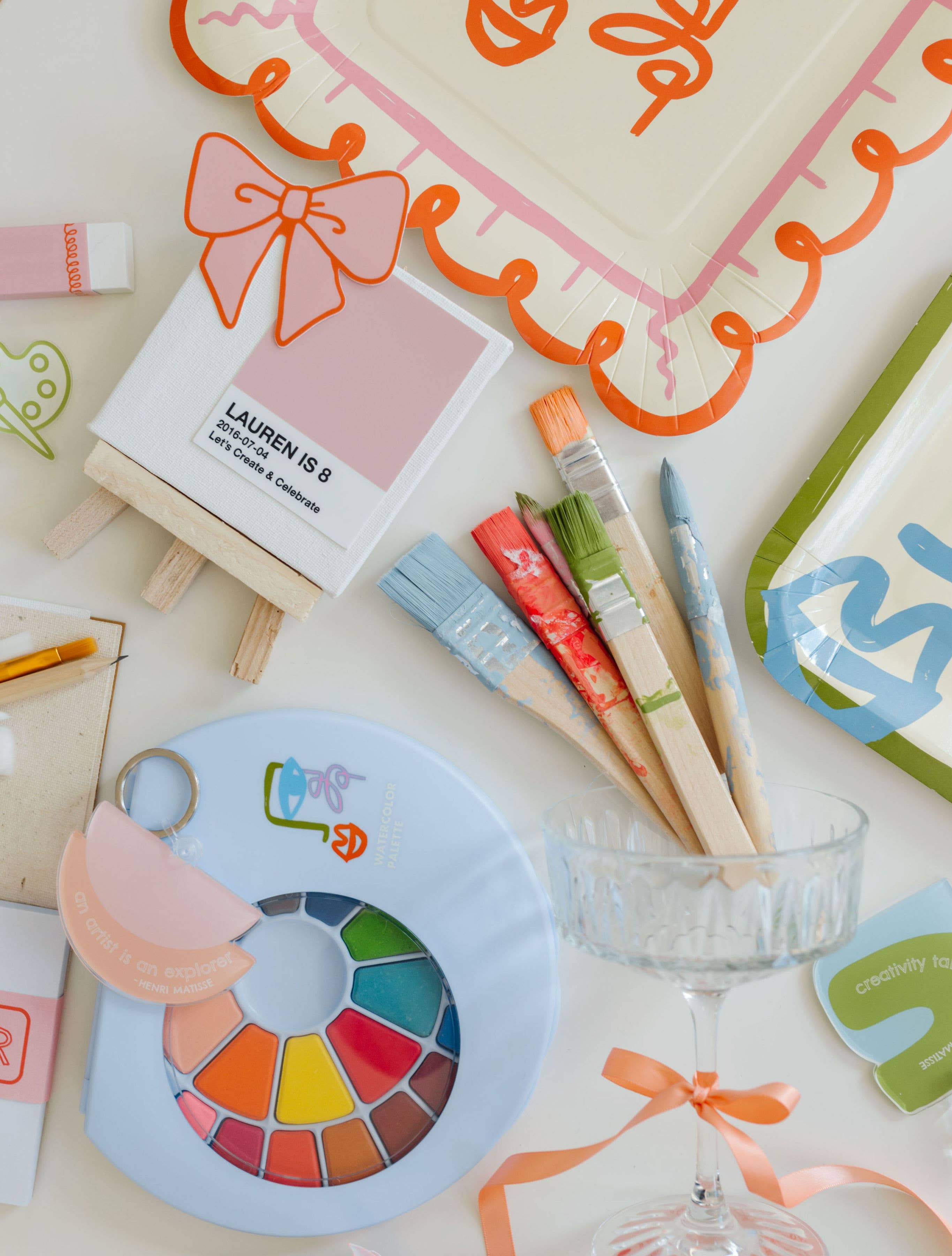 POP Party Supplies, LLC - Wholesale Party gift - 24 Color Watercolor Palettes & Brush - Art Party Collection2