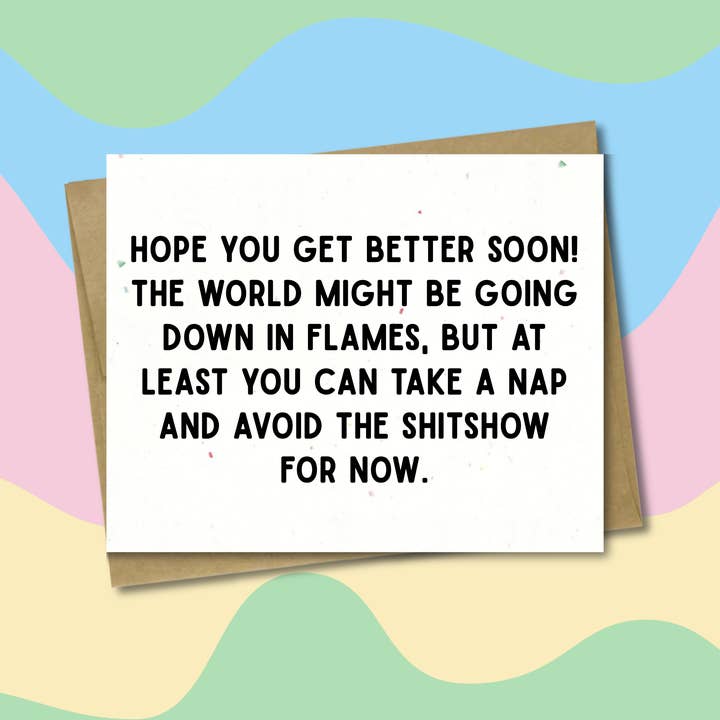 Get Well - Down in Flames for wholesale by Bitter Ink Studio