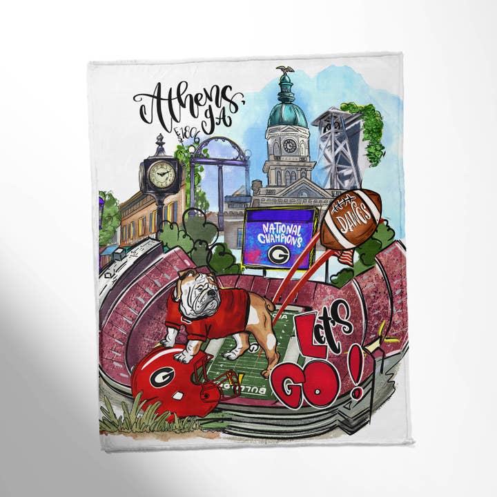 Boutique Monogram - Wholesale Throw Blanket - Alabama,Ohio,Georgia,Mississippi,Tennessee Throw Blanket11