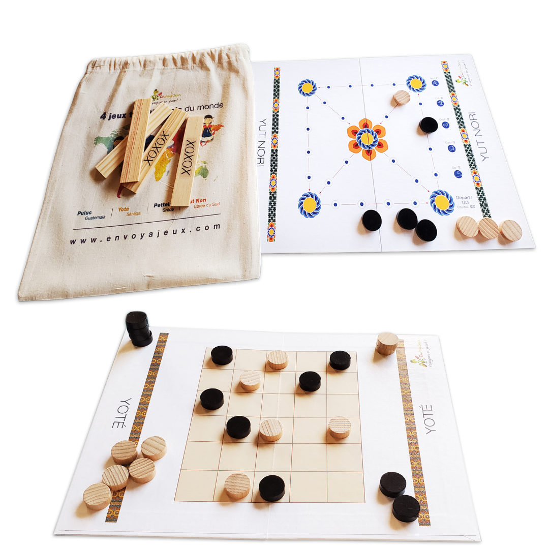 EnVoyaJeux - Wholesale Board Game - Pochon 4 traditional games of the world3