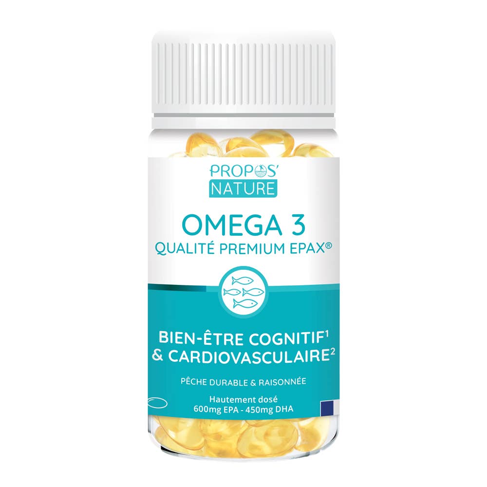 Propos'Nature - Vente Supplément oral/vitamine - Oméga-3 - Qualité Premium EPAX -  60 capsules1