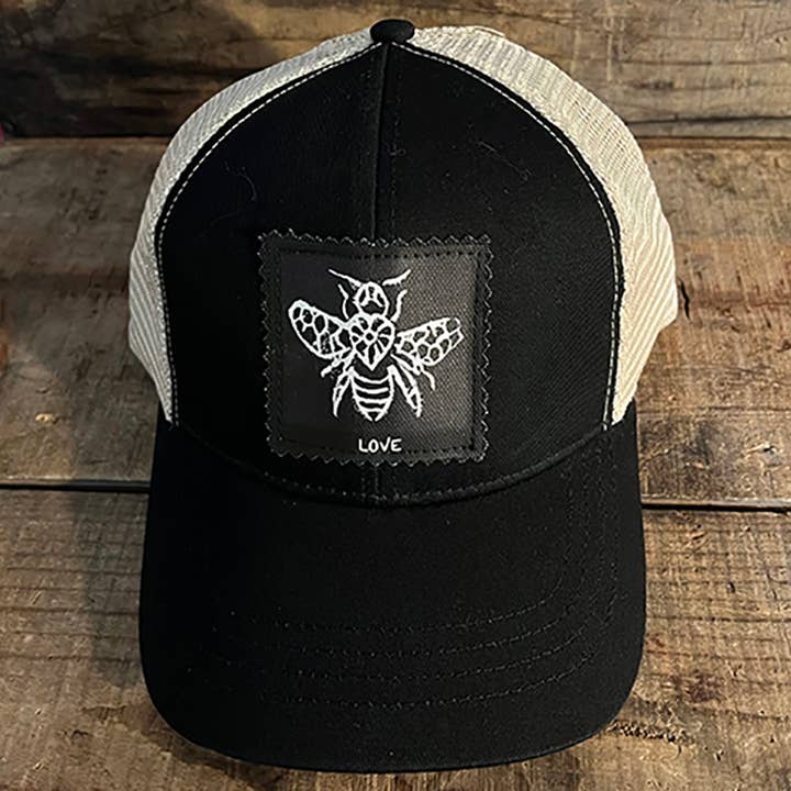 Bee Love Keep On Truckin' Organic Cotton Trucker Hat for wholesale by Dharma Love