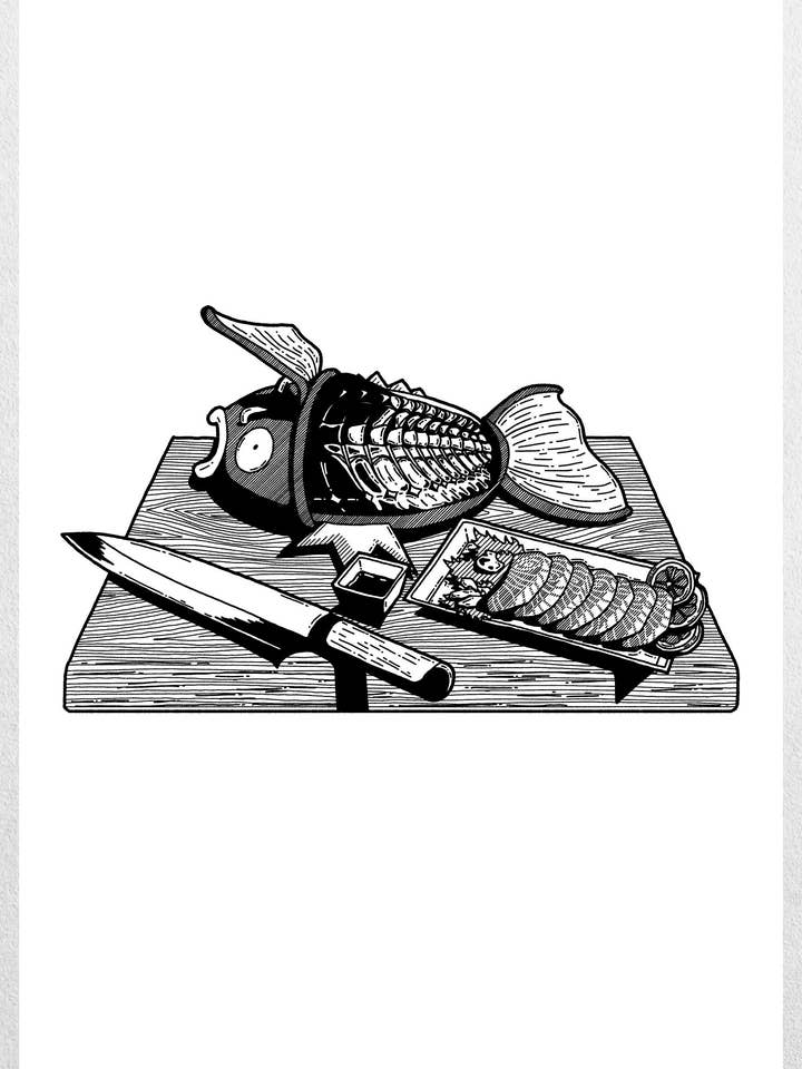 Magikarp Sashimi Anatomy - Inspirerad konstaffisch för wholesale av MechanicalPen