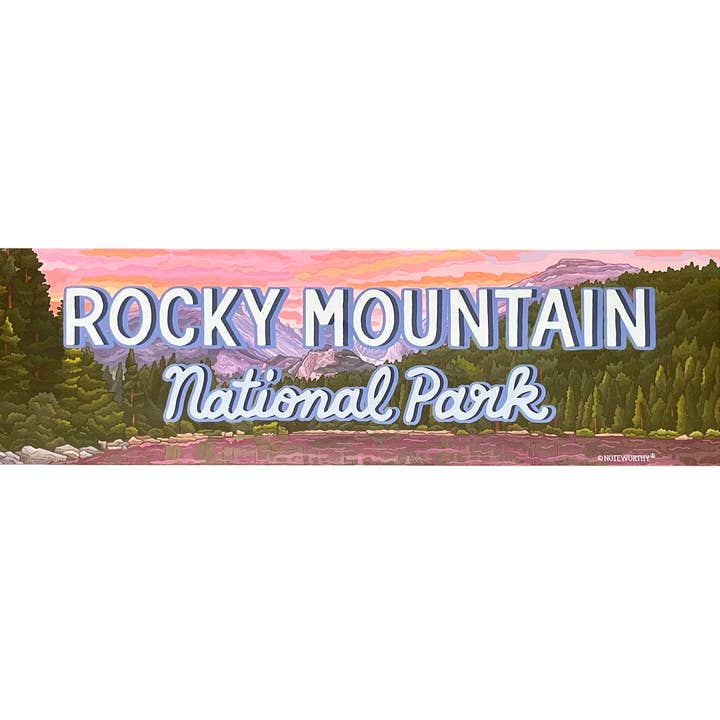 Adesivo per paraurti Rocky Mountain per la vendita all'ingrosso da parte di Noteworthy Paper & Press