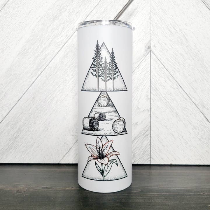 Geometric Saskatchewan Skinny Tumbler | Prairie Tumbler for wholesale by DIYxe