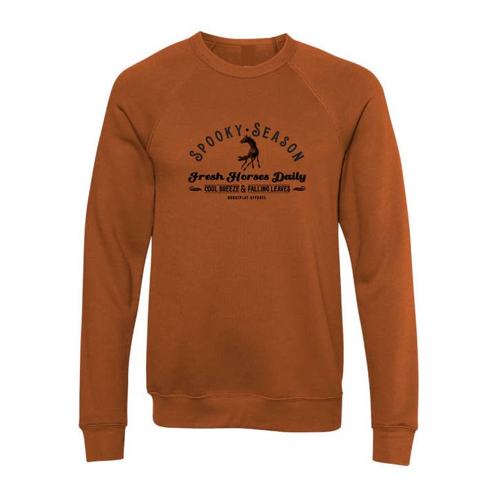Horseplay Apparel - Wholesale Graphic Sweatshirt - Unisex - Spooky Season Sweater: Pumpkin0
