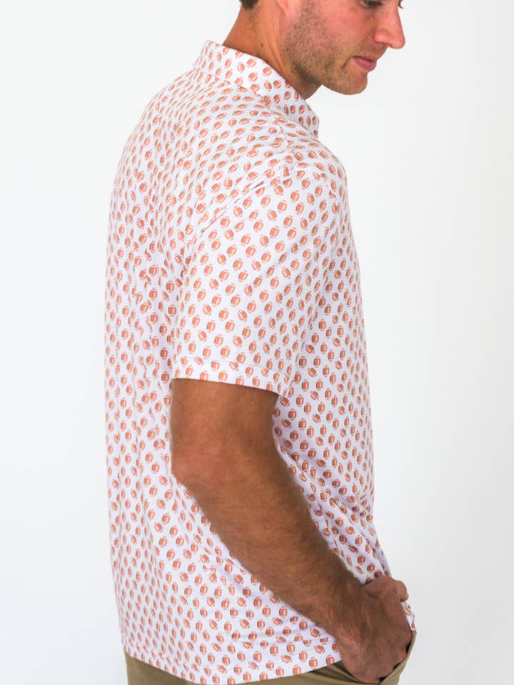 White Men's Football Frenzy Knit Short Sleeve Performance Polo
for wholesale on Faire5