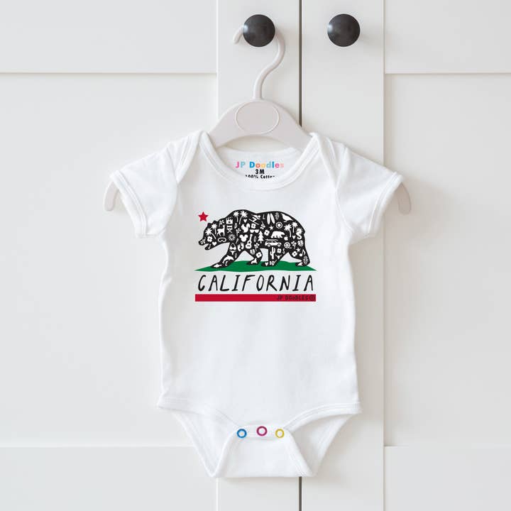 California State Flag Customizable Infant Bodysuit for wholesale by JP Doodles