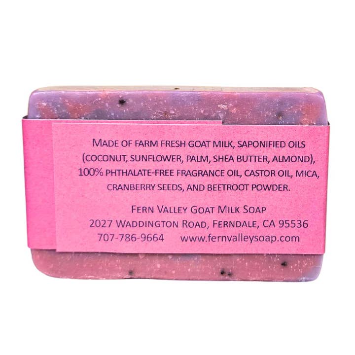 Fern Valley Goat Milk Soap - Wholesale Bar Soap - Natural Goat Milk Soap | Exfoliating Cranberry-Seed Scrub | Divine - Musky Floral Scent