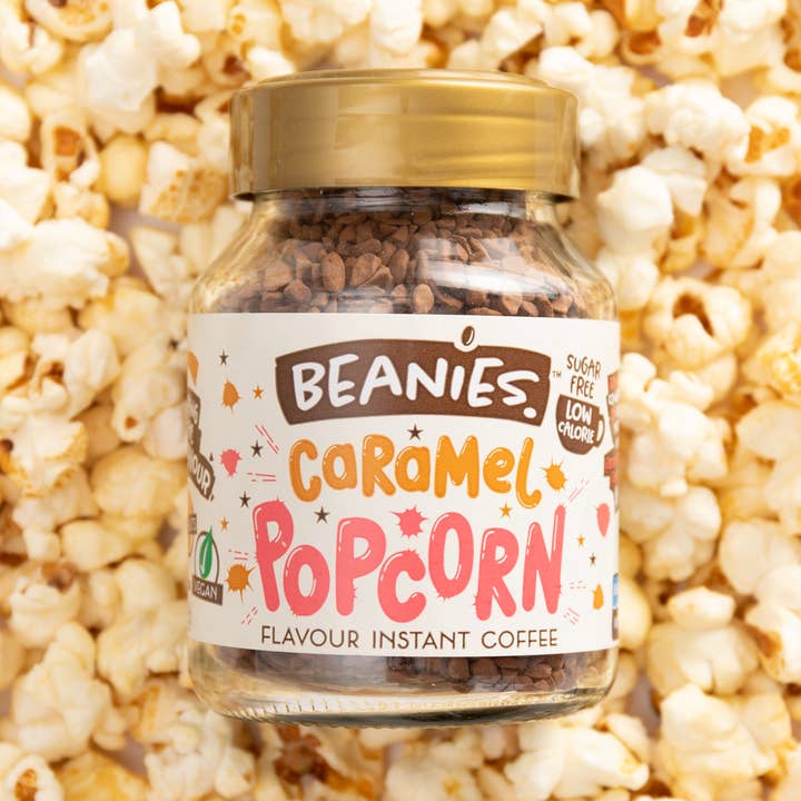 Beanies The Flavour Co. Ltd - Wholesale Instant Coffee/Espresso - Beanies 50g Caramel Popcorn Instant Flavoured Coffee0