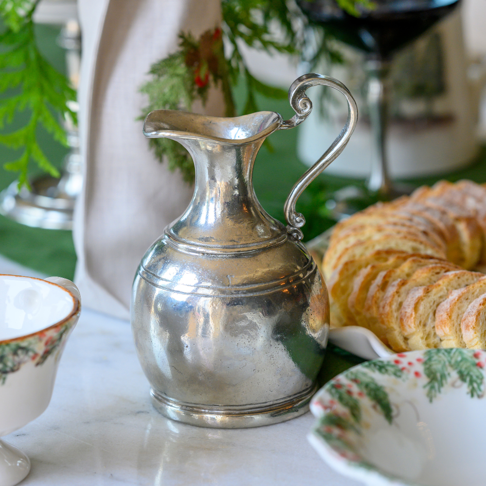 Arte Italica & Crown Linen Designs - Wholesale Pitcher - Peltro Petite Pitcher - New3