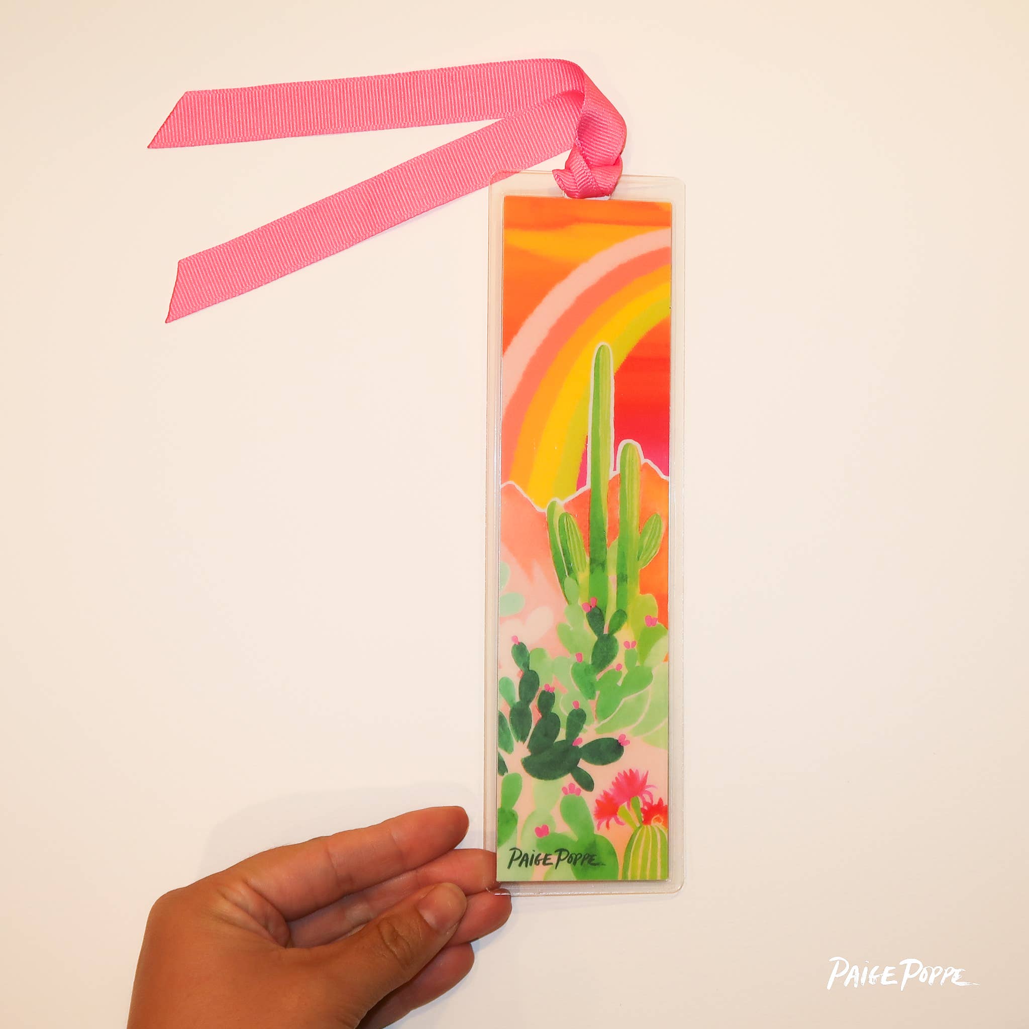 Paige Poppe Art - Wholesale Bookmark - "Desert Rainbow" Ribboned Bookmark7