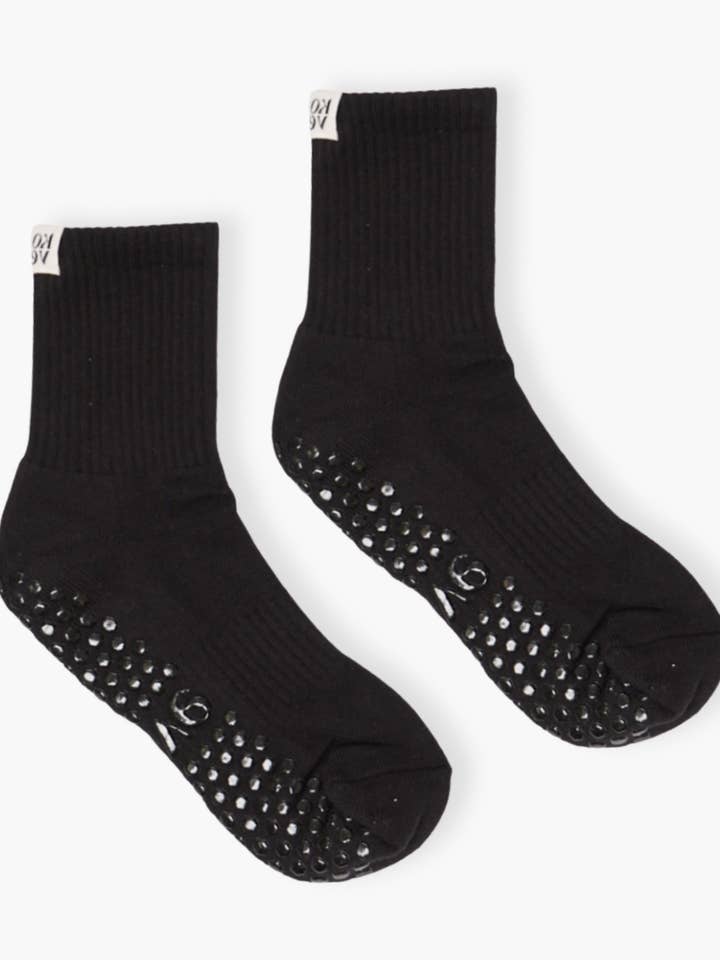 Black - Les Basics Grip Socks for wholesale by Kove