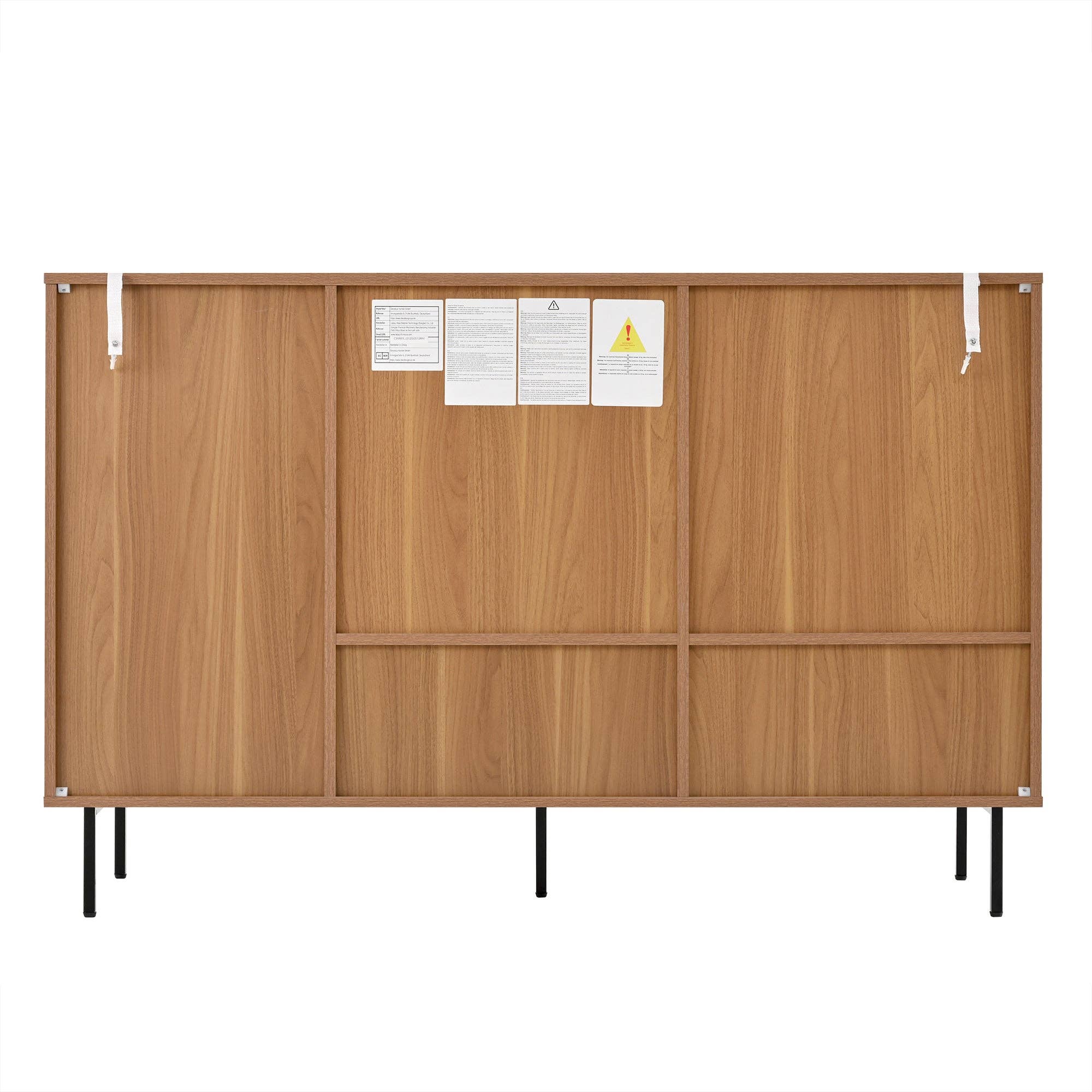 Urban Meuble - Wholesale Cabinet - Vintage sideboard with wood effect, 2 sliding doors in woven rattan, and 3 drawers PROPOLIS18
