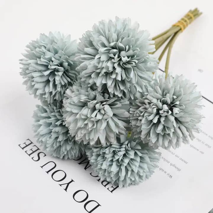 Huis Van Merken – wholesale Artificial flowers – 5PCS Artificial Dandelion & Pong Chrysanthemum Bouquet – Wedding & Home Table Décor4