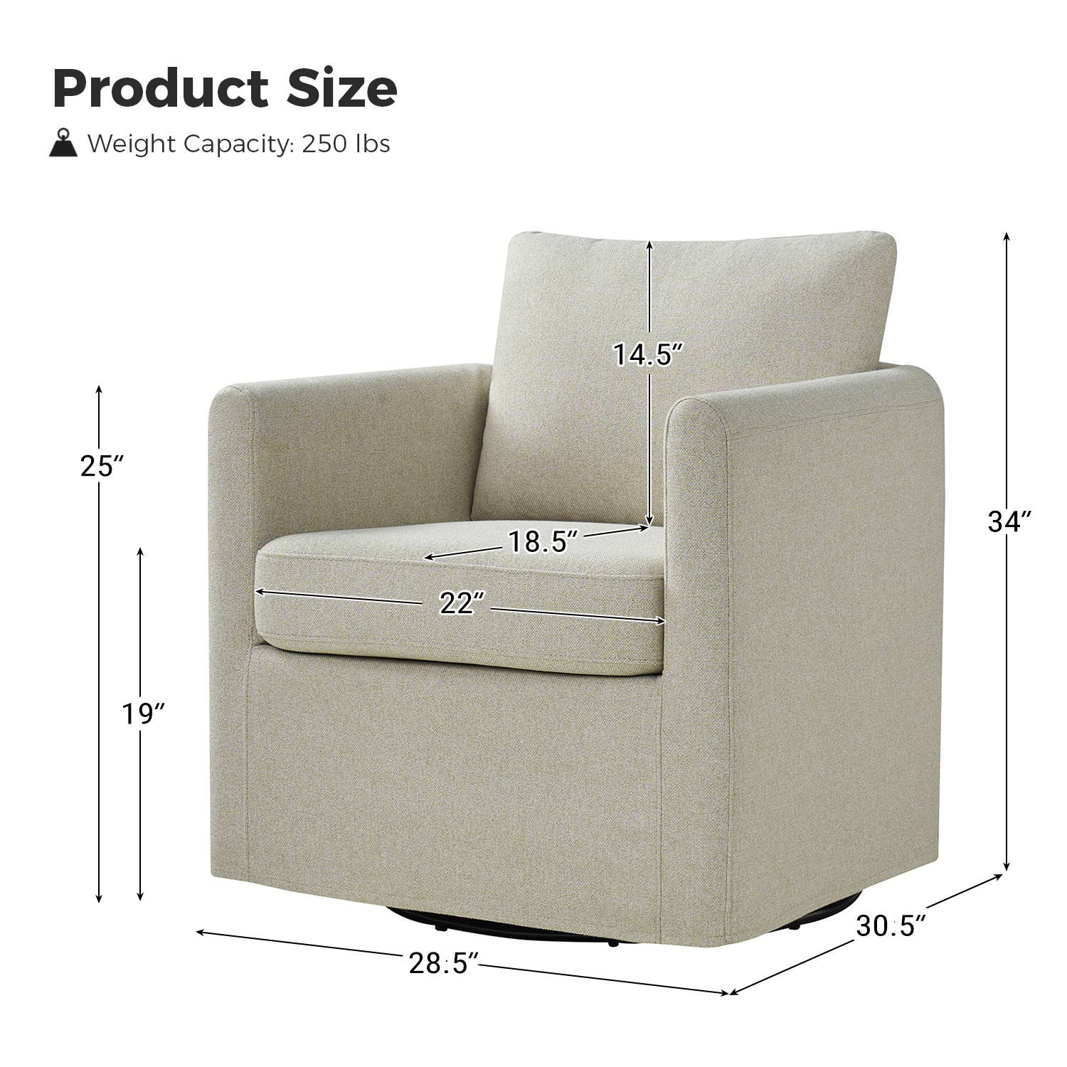 Karat Home - Wholesale Chair - Asser Slipcovered Swivel Chair9