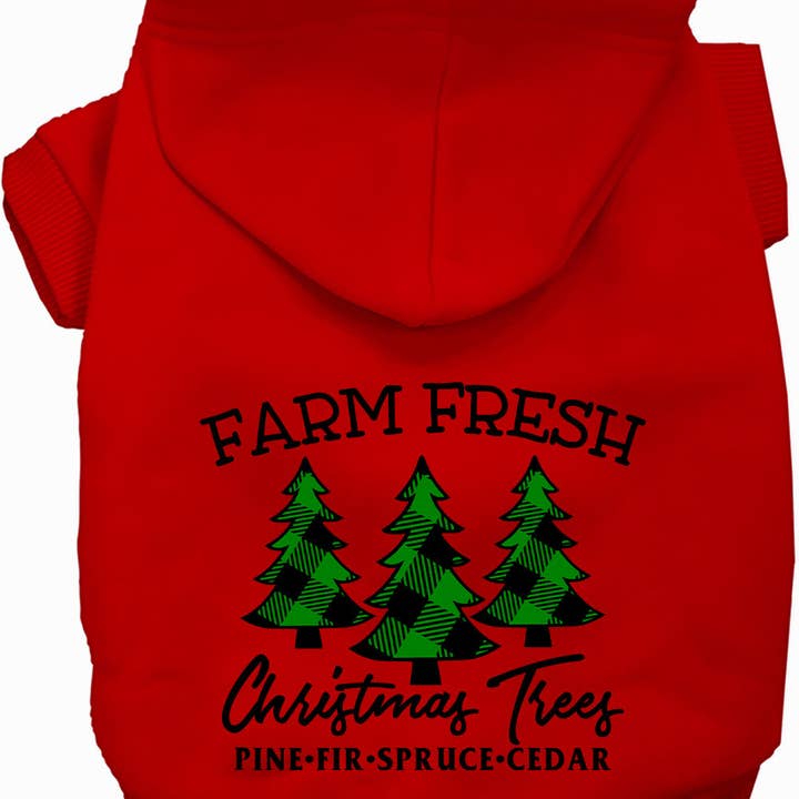 Farm Fresh Christmas Trees Pet Hoodie for wholesale by As You Wish Apparel