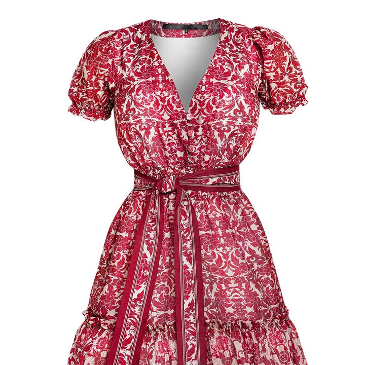 TAILORED DRESS - ASIA BORDEAUX for wholesale by Fashion Roots