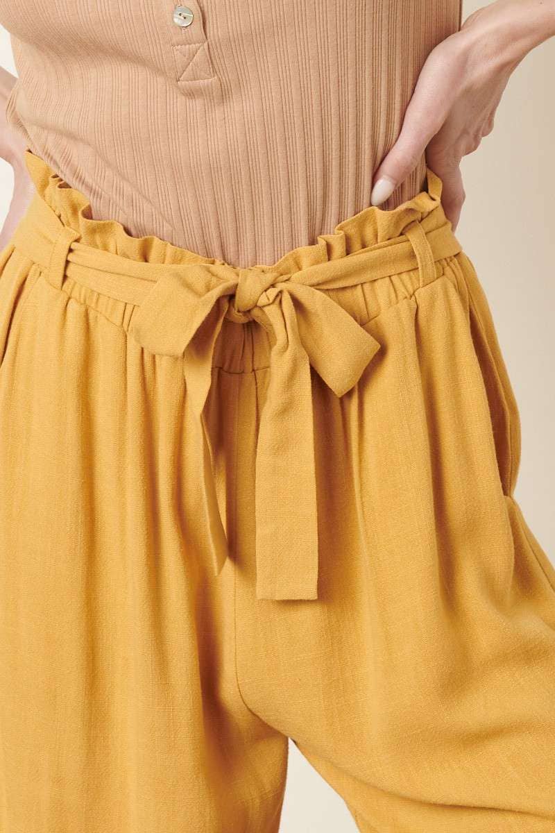 mittoshop - Wholesale Pants - Women's - PAPER BAG TIE DETAIL WIDE LEG PANTS33