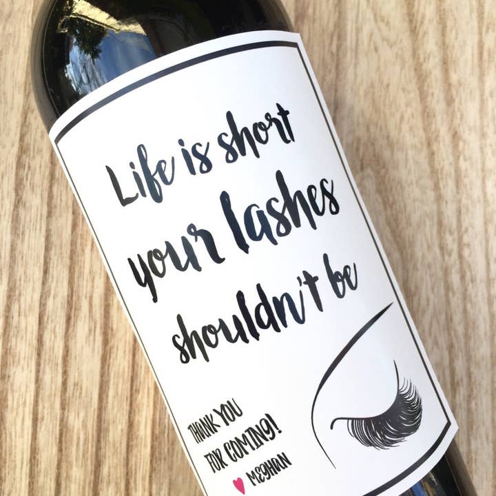 Paprika Paperie - Wholesale Gift Tag Label - Rodan and Fields Lash Boost Wine Label, Lash Bash, Rodan + Fields Stickers, Rf Wine, Customer Gift, Event Favors, Rf Consultant