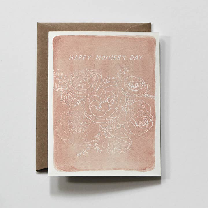 everglow handmade - Vente Carte pour la fête des Mères - Fête des Mères Rose Fête des Mères | Carte de Voeux Fête des Mères1