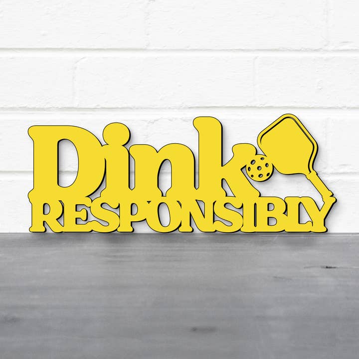 Dink Responsibly, décoration murale de pickleball, cadeau pour les amateurs de pickleball pour la vente par Spunky Fluff