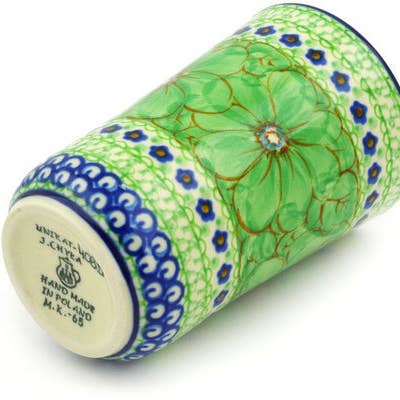 Tumbler 15 oz Key Lime Dreams Theme UNIKAT for wholesale by Polmedia Polish Pottery