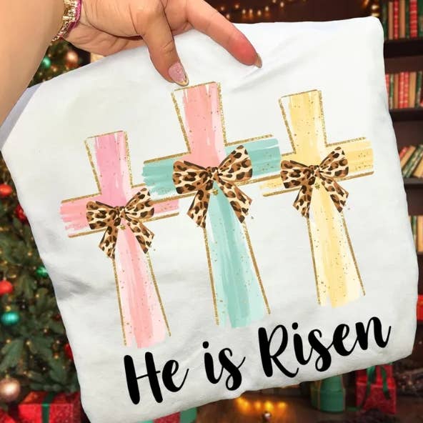 Easter watercolor cross tee for wholesale by Southern Designs & Home Decor