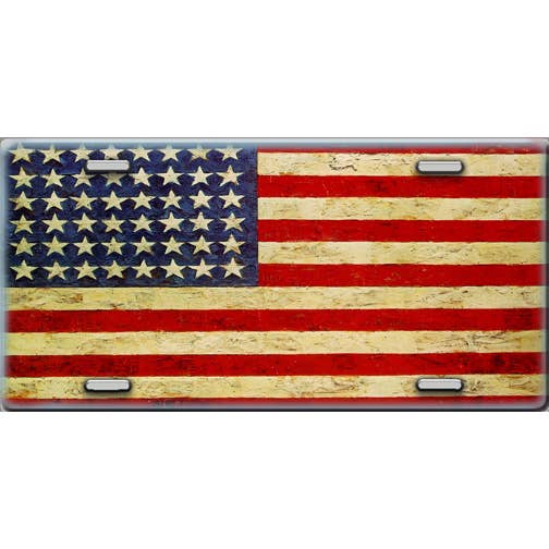 Amerikansk vintage flag nummerplade for engroshandel hos Make It Yours
