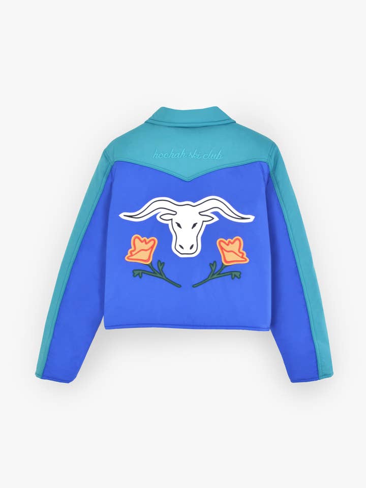 Western Coat in Beryl Blue for wholesale by Hoohah