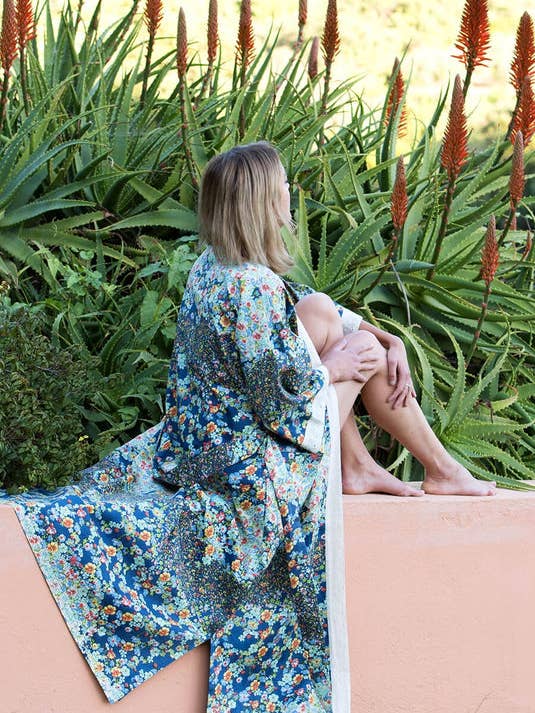 Geisha Organic Cotton Kimono Dressing Gown for wholesale by Verry Kerry