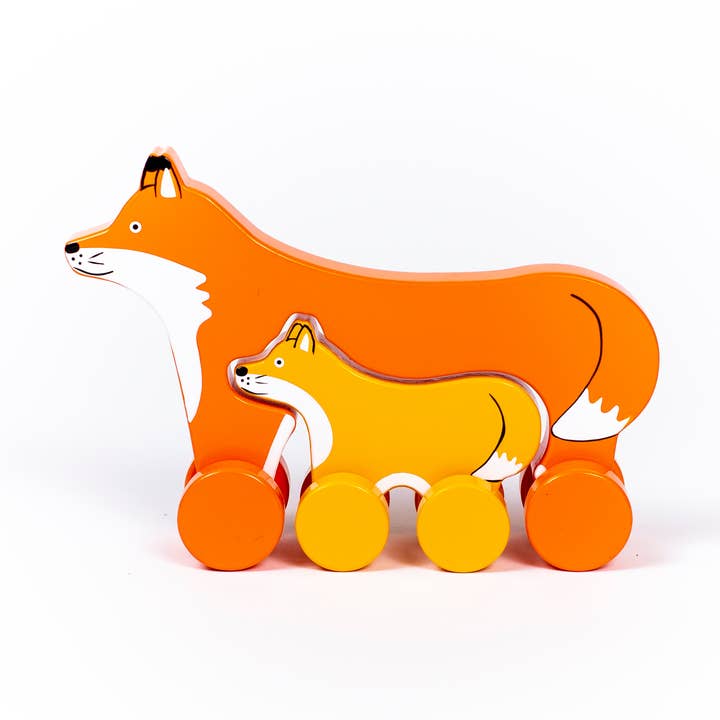 Fox Big & Little Wooden Roller for wholesale by Jack Rabbit Creations