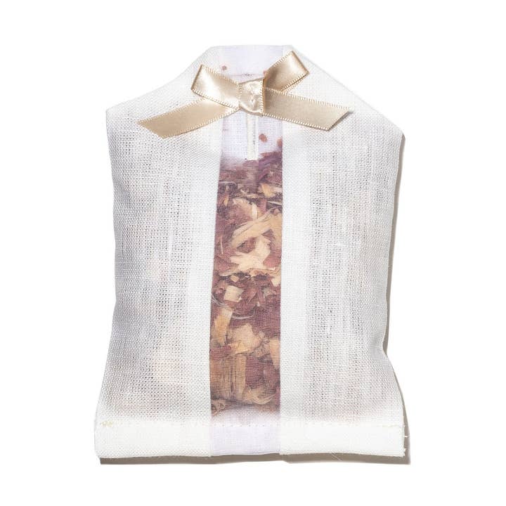 Cedar Hanger Sachet Ivory Linen for wholesale by elizabethW