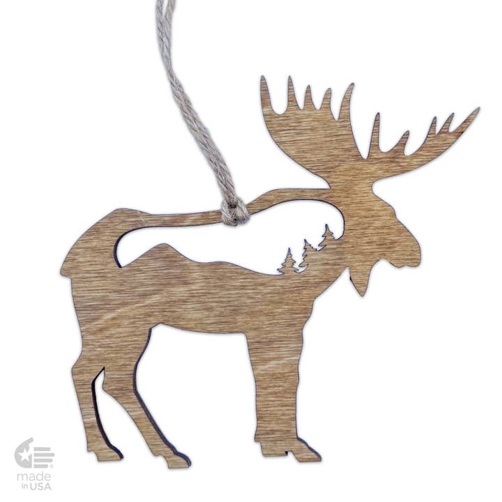 Bloom & Wander - Wholesale Ornament - Moose Ornament - Layered / Christmas - Customizable4