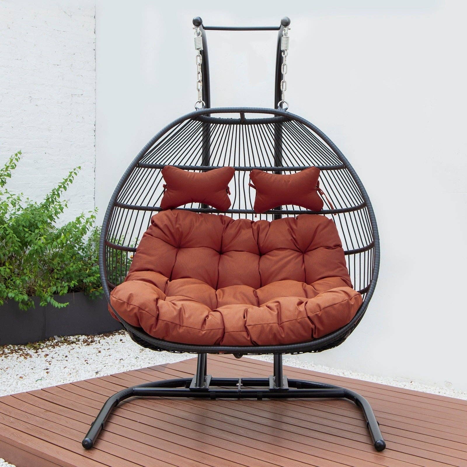 LeisureMod - Wholesale Egg Chair - Wicker 2 Person Double Folding Hanging Egg Swing Chair81